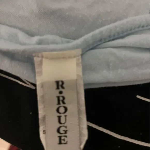 3X R Rouge Boutique Long Ruffled Sleeves Light Blue Blouse Key Hole Front C5155 - Picture 6 of 6